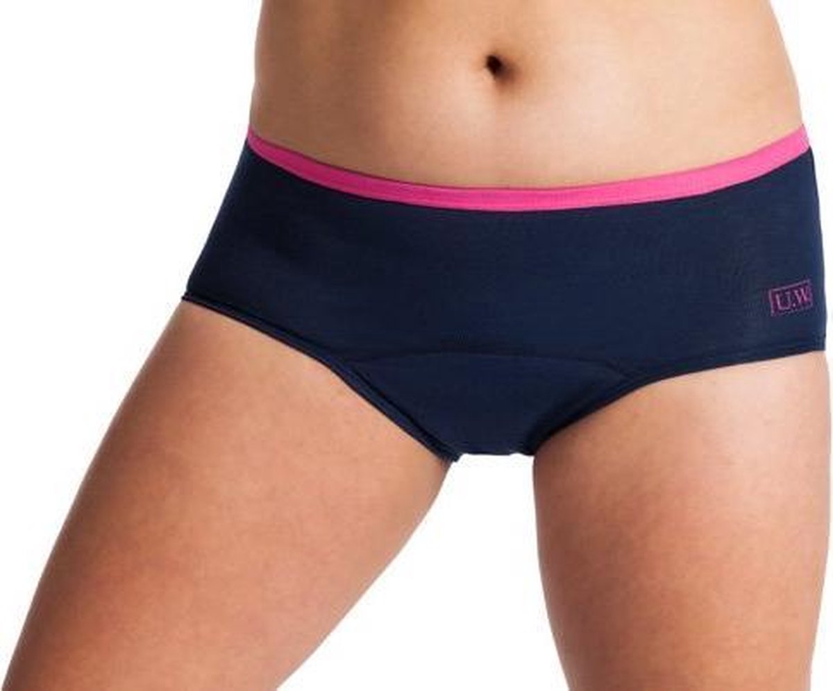 UnderWunder Sportslip – menstruatie ondergoed – incontinentie urineverlies vrouw – absorberend ondergoed – Blauw maat S