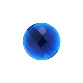 Blauwe Facetgeslepen Quartz Glas 24mm Munt van MY iMenso