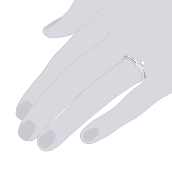 Valero Pearls parel Ring - Sterling zilver - zilver - 50