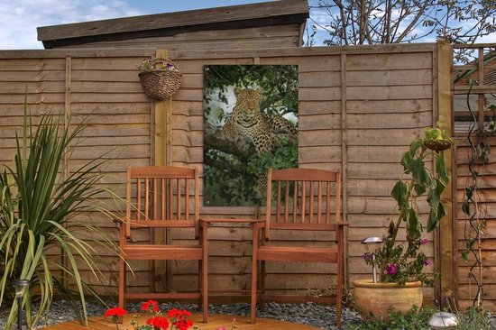 Décoration de jardin Panthère - Arbre - Animaux sauvages - 40x60 cm - Affiche de jardin