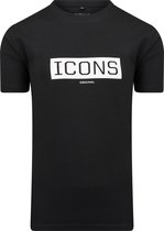 Icons - Heren Tee SS Originals Shirt - Zwart - Maat M