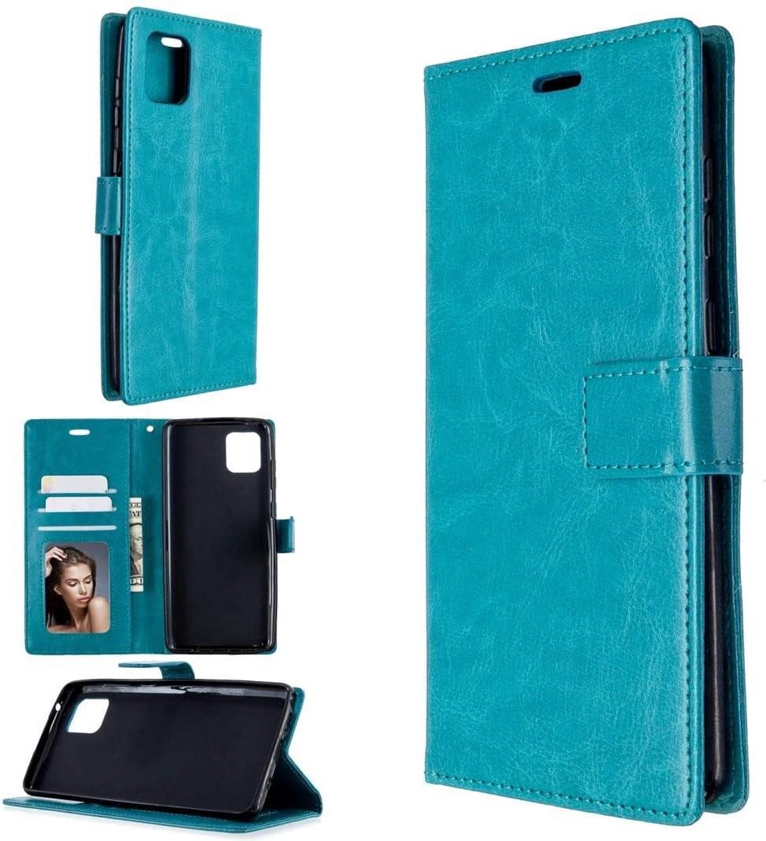 Portemonnee Book Case Hoesje Geschikt voor: OnePlus 9 - turquoise
