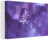 Tableau sur toile Manta - Espace - Violet - 150x100 cm - Décoration murale