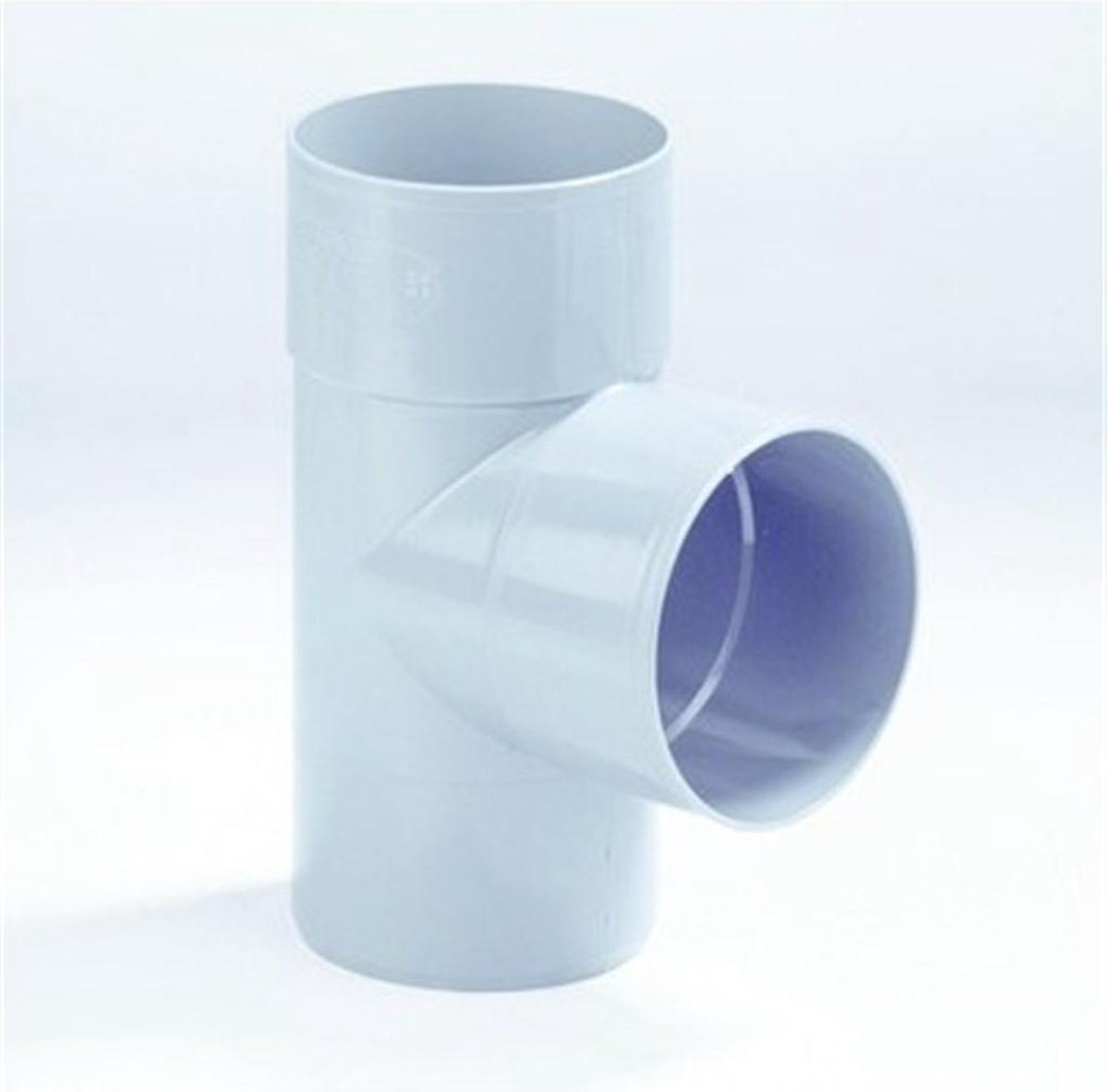 Dyka T-stuk 2x mof 1x spie 90° PVC grijs keurmerk BRL2012 80mm