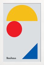 JUNIQE - Poster in houten lijst Minimalism -20x30 /Blauw & Geel