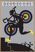 JUNIQE - Poster met kunststof lijst Hoogerheide -20x30 /Geel & Grijs