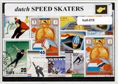 Dutch Iceskaters - Typisch Nederlands postzegel pakket & souvenir. Collectie van verschillende postzegels van Nederlandse schaatsers – kan als ansichtkaart in een A6 envelop - auth