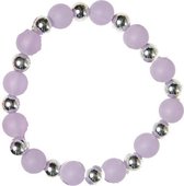 armband kunstparels meisjes 5 cm paars