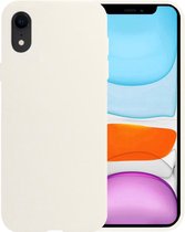 iPhone XR Hoesje Siliconen Case Cover - iPhone XR Hoesje Cover Hoes Siliconen - Wit