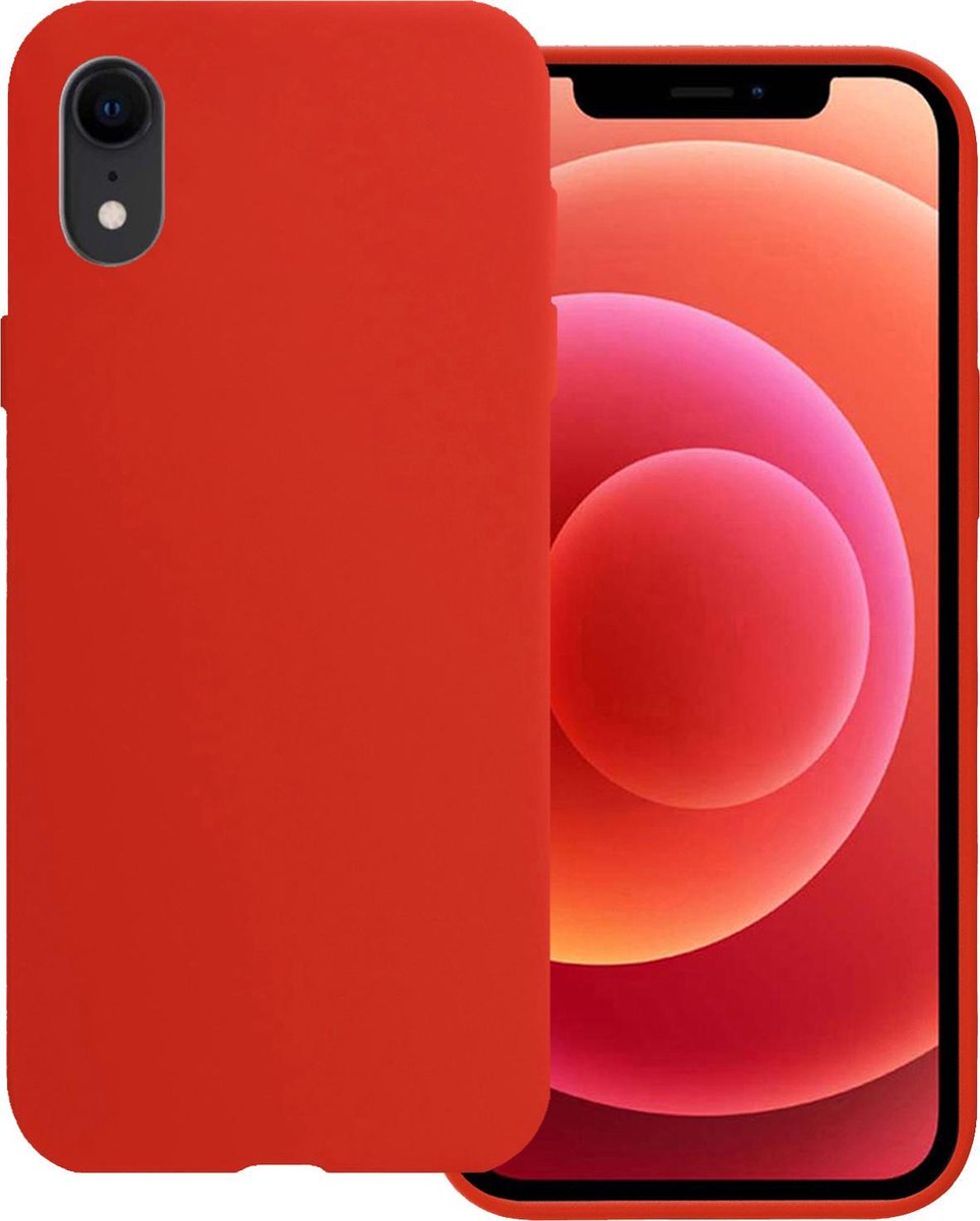 Hoesje Geschikt voor Apple iPhone XR - Sterk & Shockproof - Hoes Cover - Siliconen Case - Rood