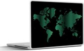 Laptop sticker - 11.6 inch - Wereldkaart - Rosé - Goud - Kinderen - Jongens - Meisjes