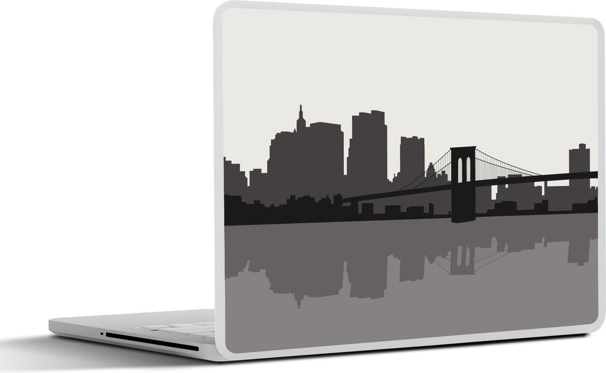 Laptop sticker - 10.1 inch - Een vector illustratie van de Amerikaanse Brooklyn Bridge