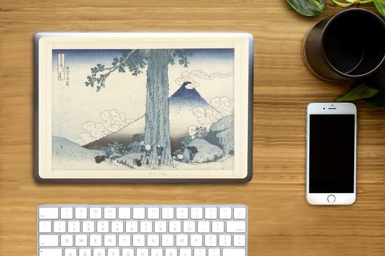Autocollant pour ordinateur portable - 11,6 pouces - Col de montagne Mishima dans la province de Kai - Peinture de Katsushika Hokusai - 30x21 cm - Autocollants pour ordinateur portable - Skin pour ordinateur portable - Couverture