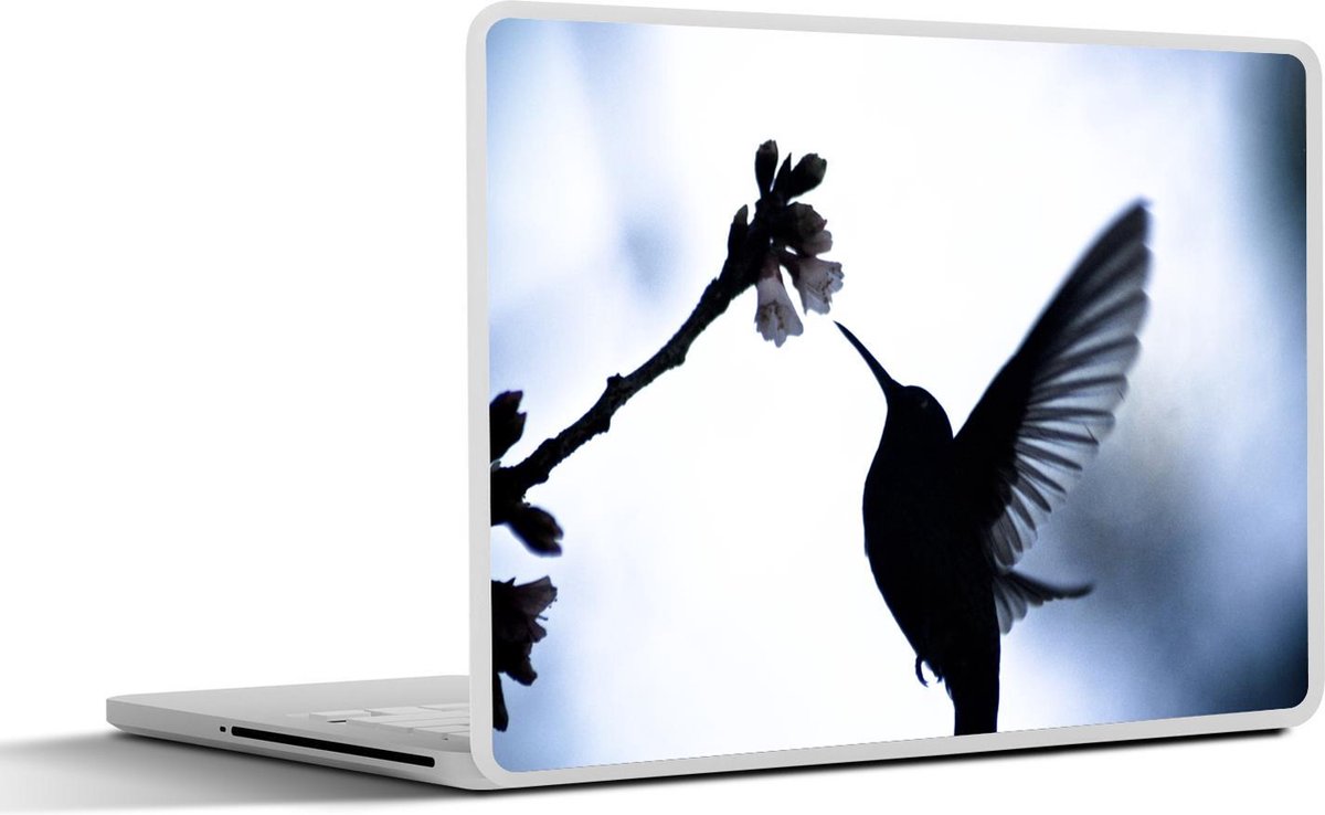 Afbeelding van product SleevesAndCases  Laptop sticker - 13.3 inch - Vogel - Kolibrie - Silhouet