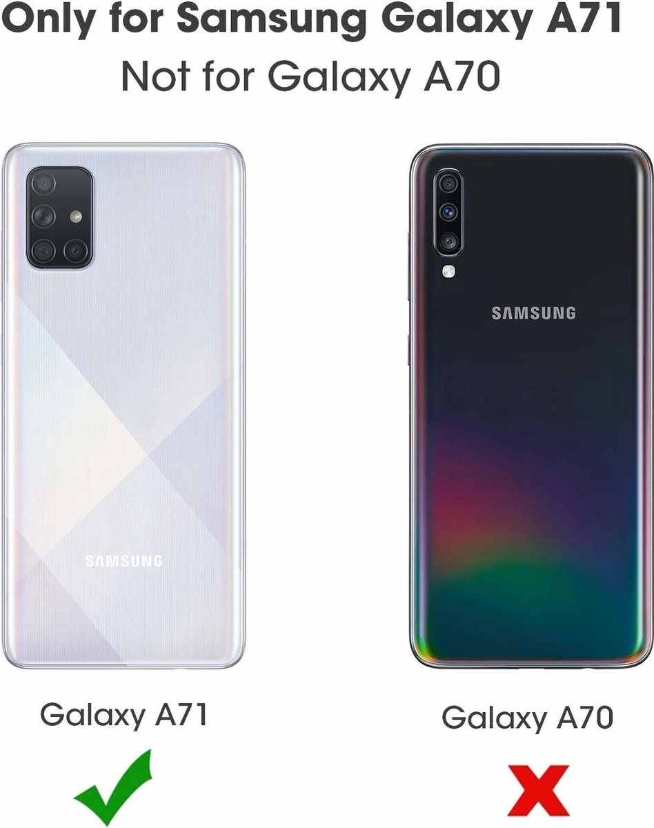 silicone case geschikt voor Samsung Galaxy A71 - lichtgroen met Privacy Glas