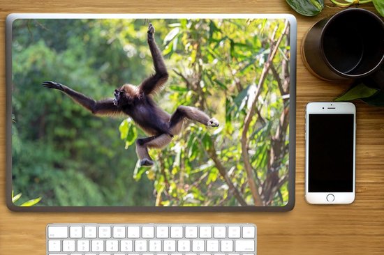 Sticker pour ordinateur portable - 17,3 pouces - Singe sautant dans la jungle