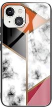 Marmer gehard glazen achterkant TPU-randhoes voor iPhone 13 (HCBL-2)