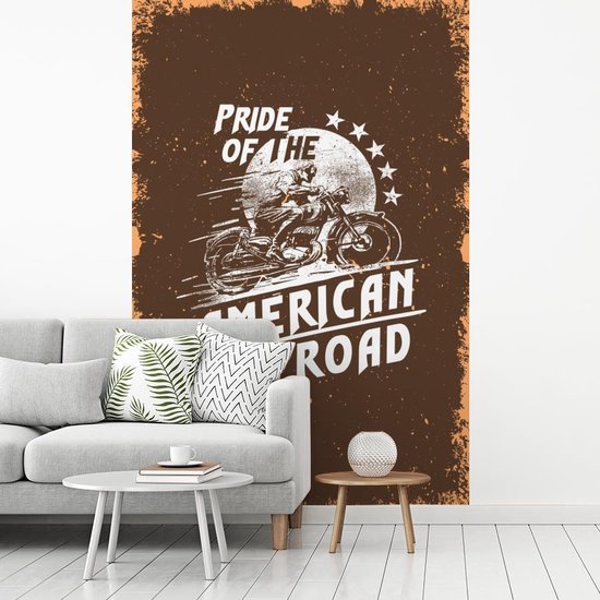 Papier peint - Papiers Papier peint photo Vintage - Moto - Lune - Largeur 170 cm x hauteur 260 cm