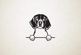 American Amerikaanse Foxhound - hond met pootjes - M - 59x64cm - Zwart - wanddecoratie