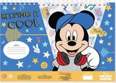 kleur- en stickerboek Mickey Mouse 23 x 33 cm blauw