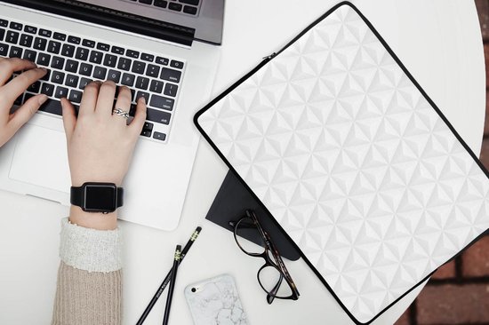 Housse ordinateur 13 pouces - Abstrait - Fond - Wit - Housse ordinateur