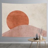 Dik Farbic Tapijt Overdreven Abstracte Stijl Woondecoratie Opknoping Achtergrond Bedekkende Doek, Maat: 200x150cm (Sun Moon 01)