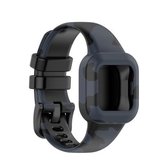 Voor Garmin Vivofit JR3 siliconen print vervangende horlogeband (camouflage grijs)