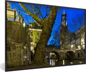Fotolijst incl. Poster - Utrecht - Boom - Water - 60x40 cm - Posterlijst