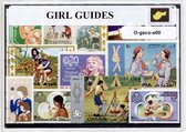 Padvindsters – Luxe postzegel pakket (A6 formaat) : collectie van verschillende postzegels van padvindsters – kan als ansichtkaart in een A6 envelop - authentiek cadeau - kado - geschenk - kaart - scouting - scouts - baden powell - meisjes - scout
