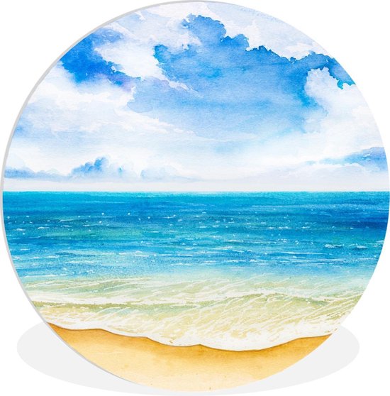 Cercle Mural - Cercle Mural Intérieur - Plage - Mer - Ciel - ⌀ 150 cm - Décoration murale - Peintures Ronds