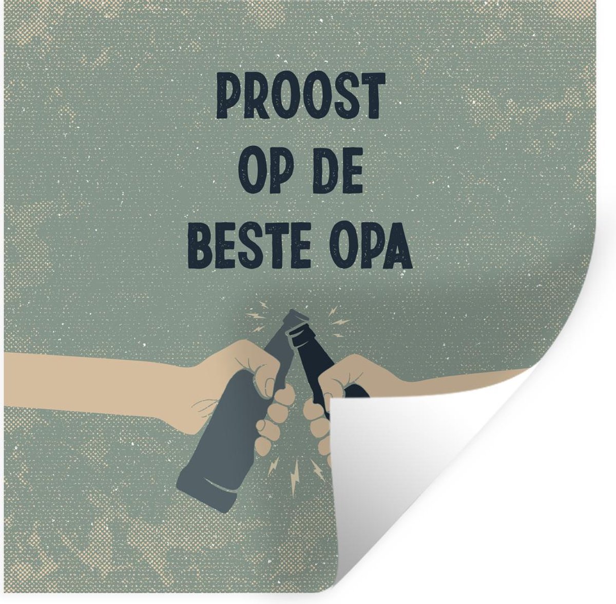 Muurstickers - Sticker Folie - Quotes - Proost op de beste opa - Spreuken - Opa - 30x30 cm - Plakfolie - Muurstickers Kinderkamer - Zelfklevend Behang - Zelfklevend behangpapier - Stickerfolie
