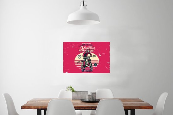 Affiche Homme - Moto - Vintage - 90x60 cm