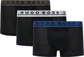 Hugo Boss - Heren - 3-Pack Trunk Boxershorts - Zwart - M