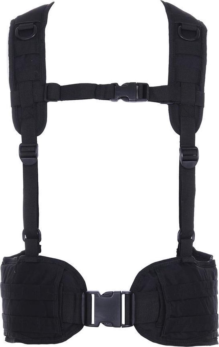101 INC Tactical belt with harnas Zwart