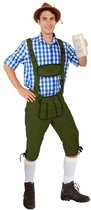 PartyXplosion - Kostuum - Lederhose - Heinz - Lang - Groen - Carnaval kostuum heren - XL/XXL