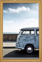 JUNIQE - Poster met houten lijst Wolfsburg Surf Blue -40x60 /Blauw