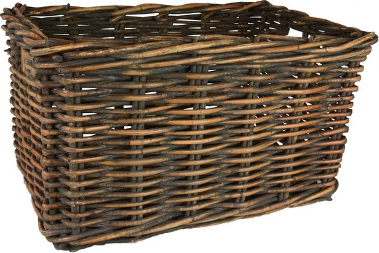 New Looxs Brisbane Large - Rotan Fietsmand - Handgemaakt - Voorop - 39 liter - Bruin