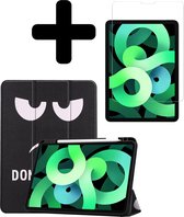 iPad Air 4 2020 10.9 inch Hoes Book Case Cover Met Screenprotector En Pencil Houder - Don't Touch Me