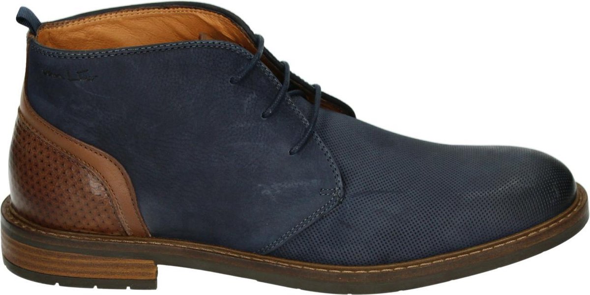Van Lier 2158211 Volwassenen Heren sneakersVrije tijd half hoog Kleur Blauw  - Schoenen.nl