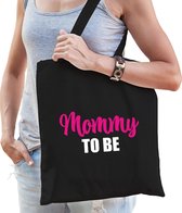 Mommy to be - cadeau katoenen tas zwart voor dames - Cadeau aanstaande mama