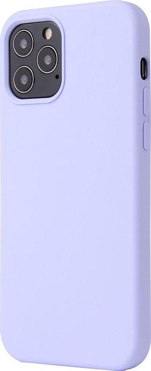 Mobigear Hoesje geschikt voor Apple iPhone 12 Mini Siliconen Telefoonhoesje | Mobigear Rubber Touch Backcover | iPhone 12 Mini Case | Back Cover - Paars