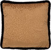 CHEETA - Kussenhoes met dierenprint 45x45 cm Tobacco Brown - bruin