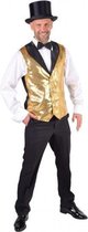 verkleedvest paillet polyester goud maat M/L