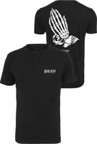 Urban Classics Heren Tshirt -M- Pray Skeleton Hands Zwart
