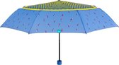 paraplu Mini dames 97 cm polyester/staal blauw/geel