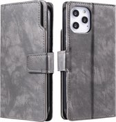 iPhone 7 Luxe Book Case Hoesje - PU Leer - Pasjeshouder - Magnetische Sluiting - Apple iPhone 7 - Grijs