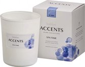 geurkaars Accents Spa Time 9,2 cm glas/wax wit