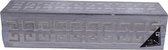 theelichthouder vierkant led 30 x 7,3 x 7 cm hout grijs