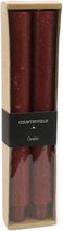 kaarsen Vela 25 cm wax bordeaux 2 stuks
