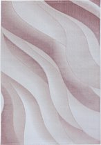 Modern laagpolig vloerkleed Costa - roze 3523 - 120x170 cm